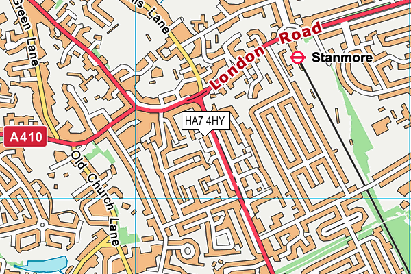 HA7 4HY map - OS VectorMap District (Ordnance Survey)