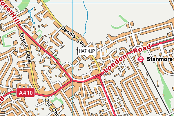 HA7 4JP map - OS VectorMap District (Ordnance Survey)