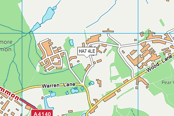 HA7 4LE map - OS VectorMap District (Ordnance Survey)