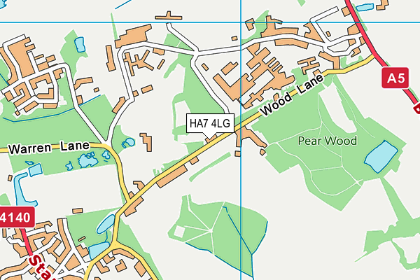 HA7 4LG map - OS VectorMap District (Ordnance Survey)