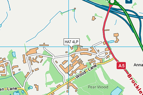 HA7 4LP map - OS VectorMap District (Ordnance Survey)