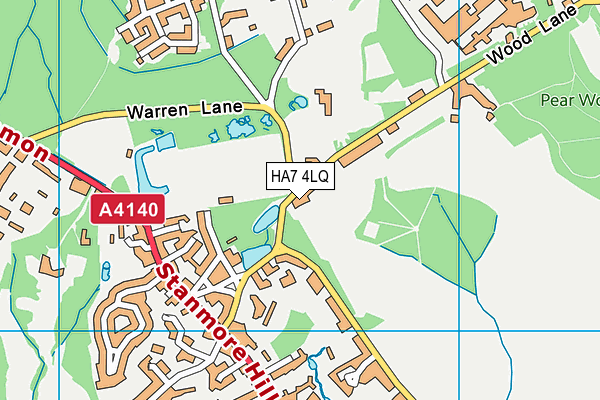 HA7 4LQ map - OS VectorMap District (Ordnance Survey)