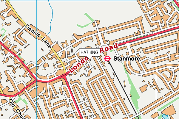 HA7 4NG map - OS VectorMap District (Ordnance Survey)