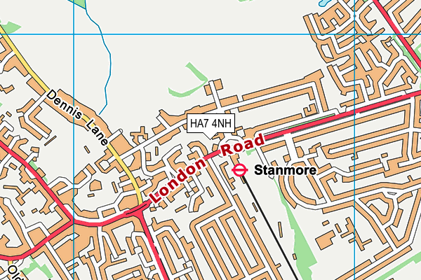HA7 4NH map - OS VectorMap District (Ordnance Survey)