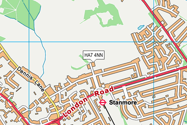 HA7 4NN map - OS VectorMap District (Ordnance Survey)