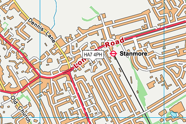 HA7 4PH map - OS VectorMap District (Ordnance Survey)