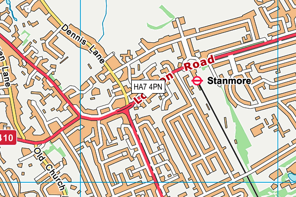 HA7 4PN map - OS VectorMap District (Ordnance Survey)