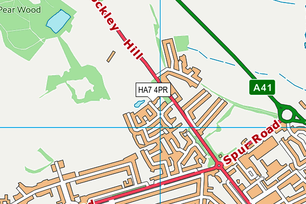 HA7 4PR map - OS VectorMap District (Ordnance Survey)