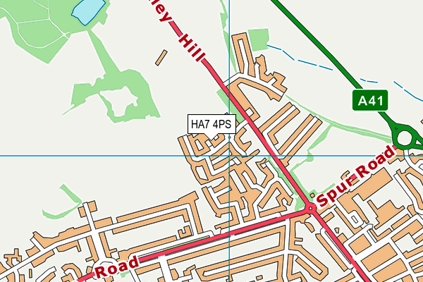 HA7 4PS map - OS VectorMap District (Ordnance Survey)