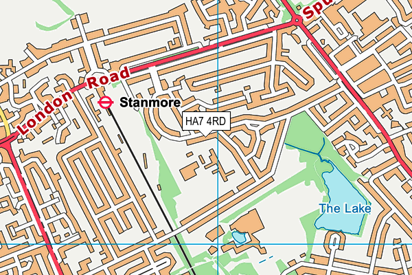HA7 4RD map - OS VectorMap District (Ordnance Survey)