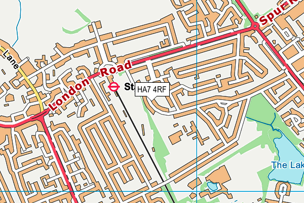 HA7 4RF map - OS VectorMap District (Ordnance Survey)