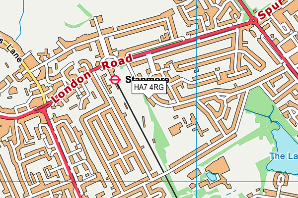 HA7 4RG map - OS VectorMap District (Ordnance Survey)