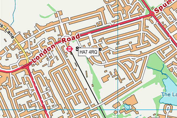 HA7 4RQ map - OS VectorMap District (Ordnance Survey)