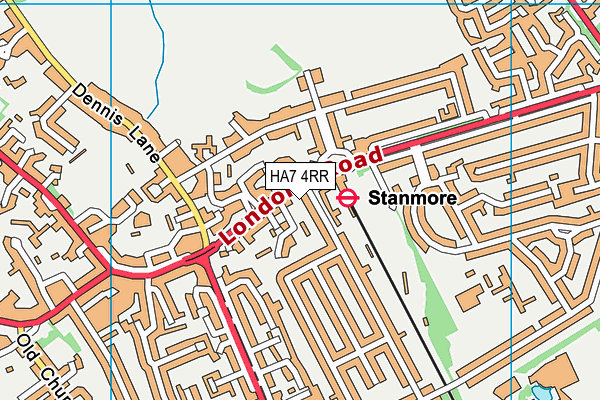 HA7 4RR map - OS VectorMap District (Ordnance Survey)