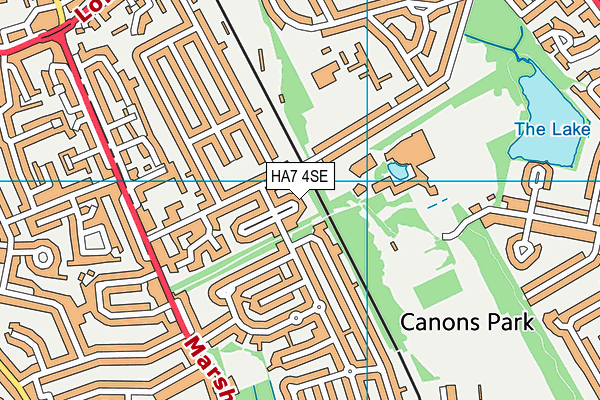 HA7 4SE map - OS VectorMap District (Ordnance Survey)