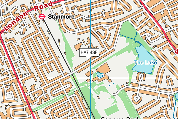 HA7 4SF map - OS VectorMap District (Ordnance Survey)