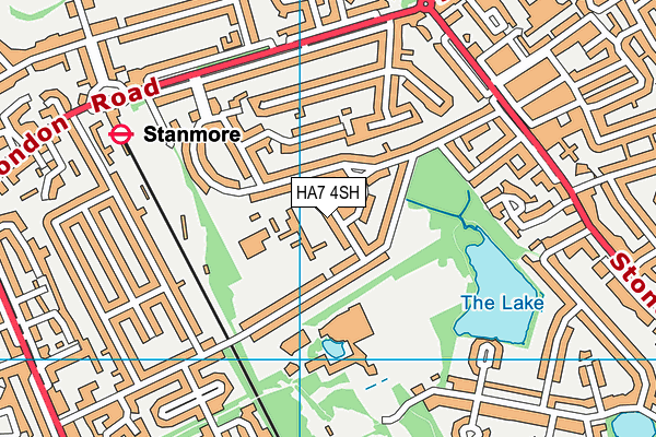 HA7 4SH map - OS VectorMap District (Ordnance Survey)