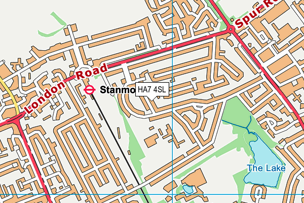 HA7 4SL map - OS VectorMap District (Ordnance Survey)