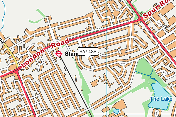 HA7 4SP map - OS VectorMap District (Ordnance Survey)