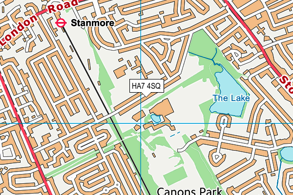 HA7 4SQ map - OS VectorMap District (Ordnance Survey)