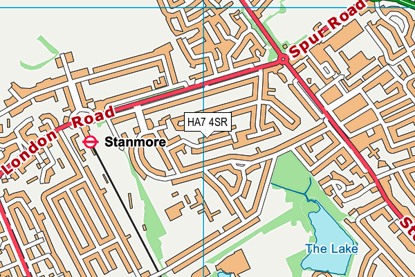 HA7 4SR map - OS VectorMap District (Ordnance Survey)