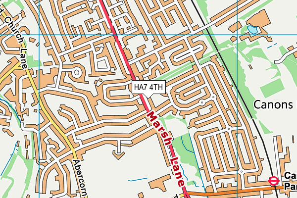 HA7 4TH map - OS VectorMap District (Ordnance Survey)