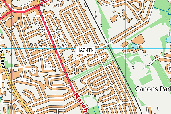 HA7 4TN map - OS VectorMap District (Ordnance Survey)