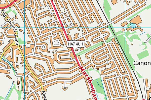 HA7 4UH map - OS VectorMap District (Ordnance Survey)