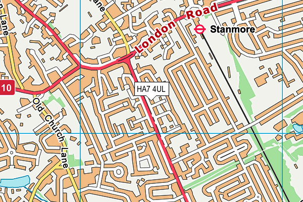 HA7 4UL map - OS VectorMap District (Ordnance Survey)