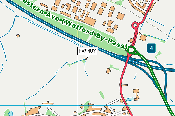 HA7 4UY map - OS VectorMap District (Ordnance Survey)