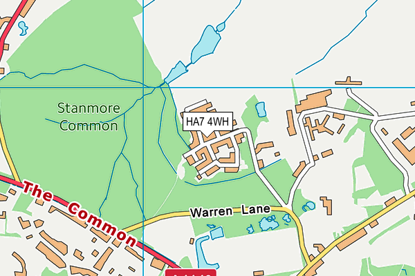 HA7 4WH map - OS VectorMap District (Ordnance Survey)