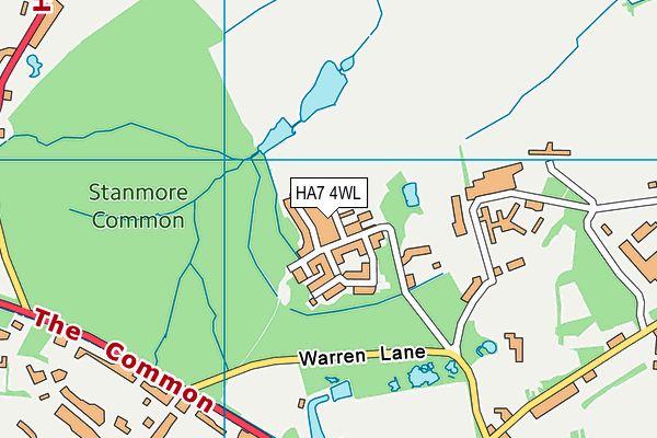 HA7 4WL map - OS VectorMap District (Ordnance Survey)