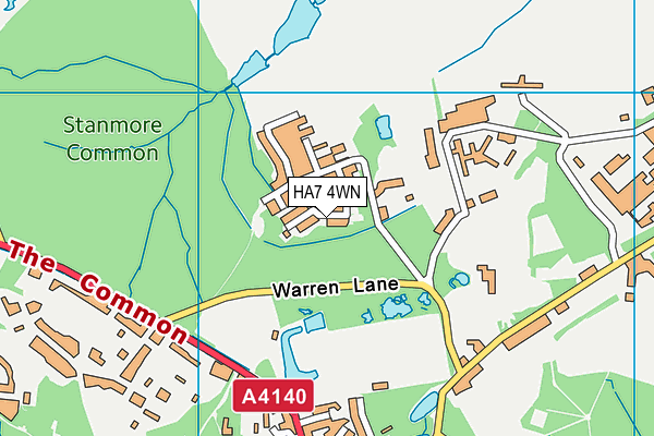 HA7 4WN map - OS VectorMap District (Ordnance Survey)