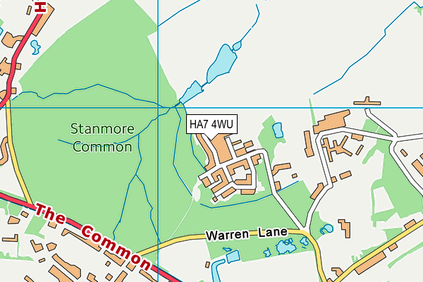 HA7 4WU map - OS VectorMap District (Ordnance Survey)
