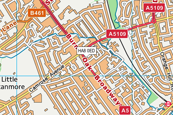 HA8 0ED map - OS VectorMap District (Ordnance Survey)