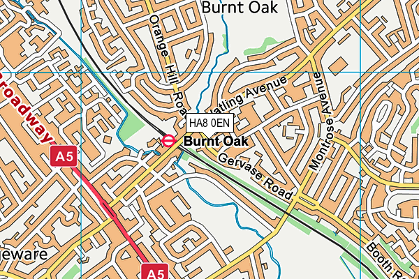 HA8 0EN map - OS VectorMap District (Ordnance Survey)