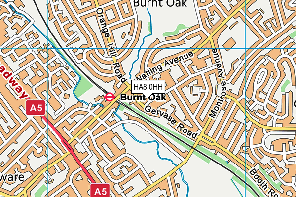 HA8 0HH map - OS VectorMap District (Ordnance Survey)