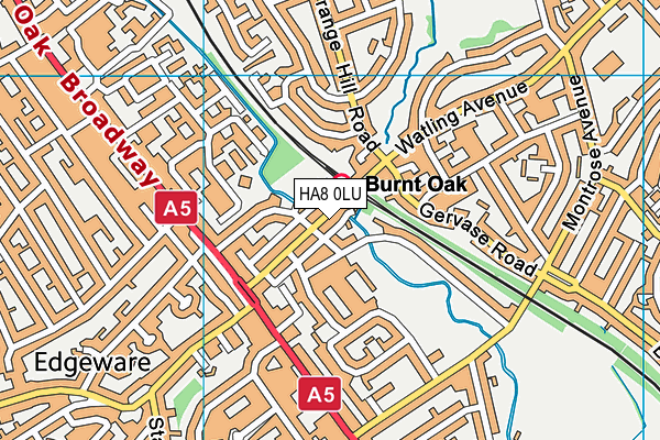 HA8 0LU map - OS VectorMap District (Ordnance Survey)