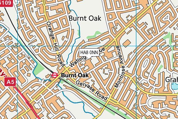 HA8 0NN map - OS VectorMap District (Ordnance Survey)