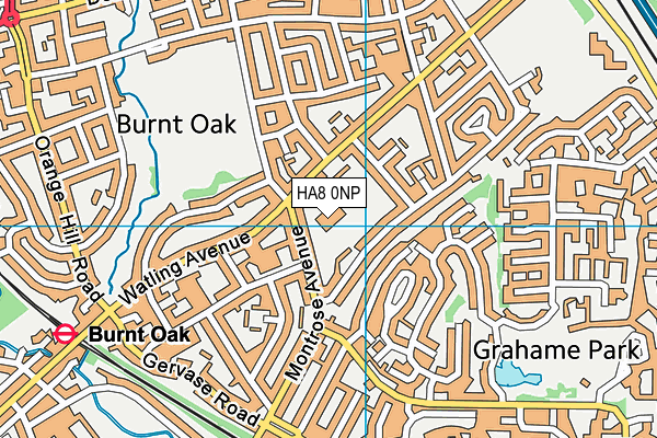 HA8 0NP map - OS VectorMap District (Ordnance Survey)