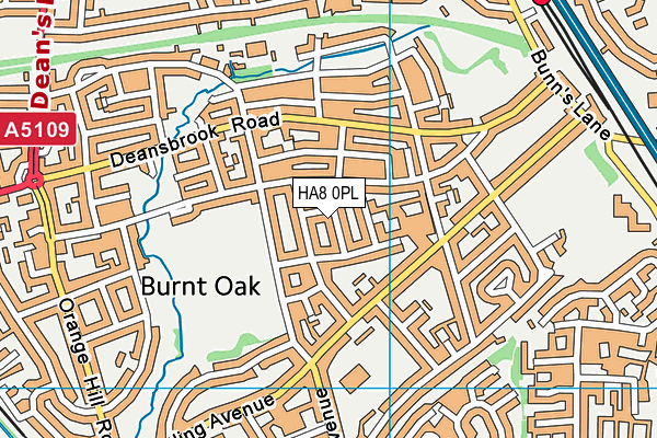 HA8 0PL map - OS VectorMap District (Ordnance Survey)