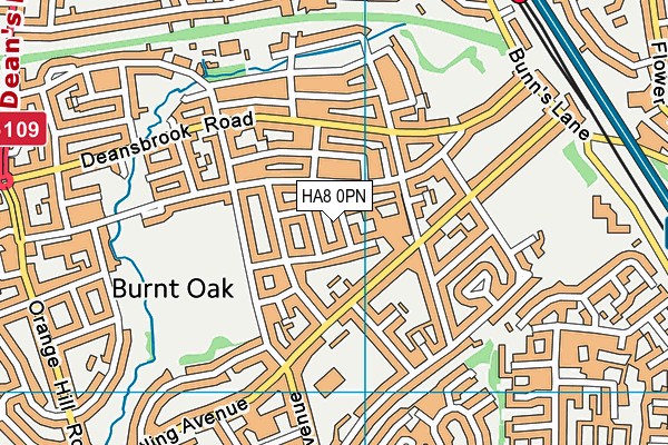 HA8 0PN map - OS VectorMap District (Ordnance Survey)