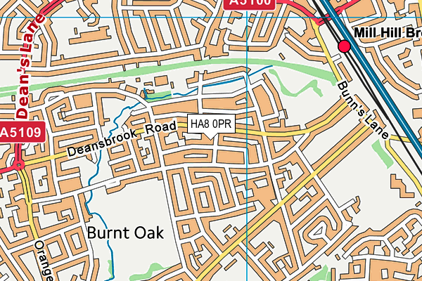 HA8 0PR map - OS VectorMap District (Ordnance Survey)