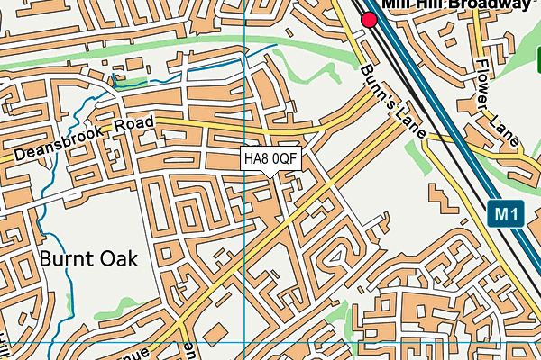 Woodcroft Primary School map (HA8 0QF) - OS VectorMap District (Ordnance Survey)