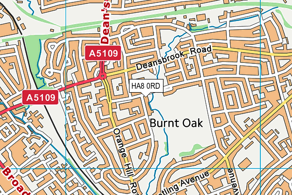 HA8 0RD map - OS VectorMap District (Ordnance Survey)