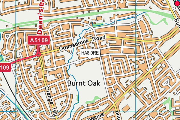 HA8 0RE map - OS VectorMap District (Ordnance Survey)