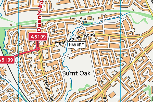 HA8 0RF map - OS VectorMap District (Ordnance Survey)