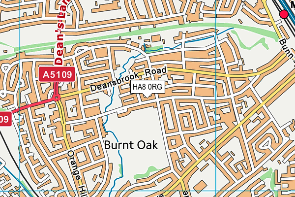 HA8 0RG map - OS VectorMap District (Ordnance Survey)