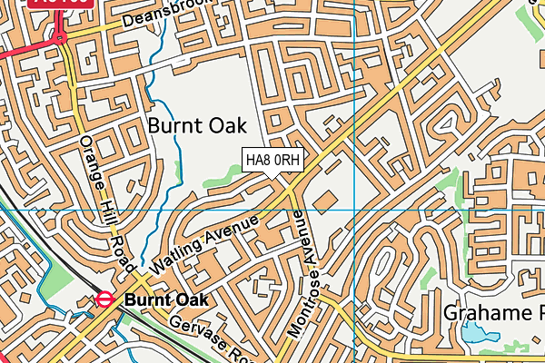 Watling Park map (HA8 0RH) - OS VectorMap District (Ordnance Survey)