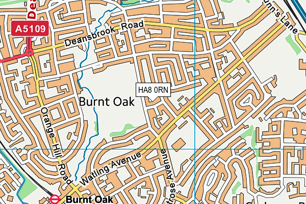 HA8 0RN map - OS VectorMap District (Ordnance Survey)